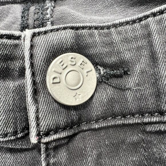 Diesel Skinzee Low Jeans Womens 26 (Actual 26x31) Distressed Stretch Grunge Punk - Picture 4 of 13